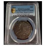 US 1834 Capped Bust Silver Half Dollar, Large Date, Small Letters, PCGS AU Details