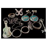 Tiffany and Co Key & Assortment of Sterling Silver Jewelry and Accessories I