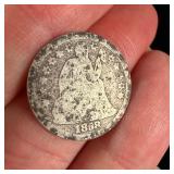 US 1858-O Seated Liberty Silver Dime