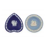 Two Wedgwood Blue Jasperware Pin Trays