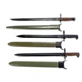 3 Replica Springfield & M1917 Bayonets
