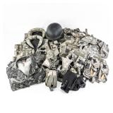 Tactical Gear & ACU Camo Vest Lot (9 Pcs)