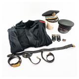 US Army Officer Cap, Belt, Horstman Cape, Cap.