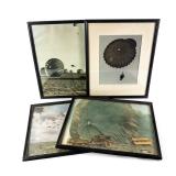 4 Framed US Airborne Paratrooper Prints