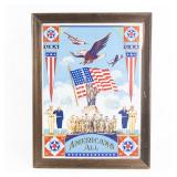 1941 WWII 'Americans All' Tin Sign