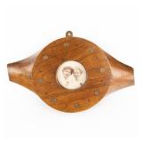 WWI British Wooden Airplane Prop Hub Photo Frame
