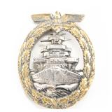 WWII German High Seas Fleet Badge RS Marked