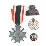 WWII German Medal & VW Pin Set