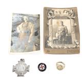 WWI & WWII German Ephemera & Badges Group