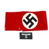 WWII German Armband and Eagle Insignia