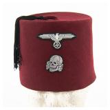 WWII German SS Fez Hat
