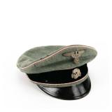 WWII German Waffen-SS Officer or NCO Visor Cap