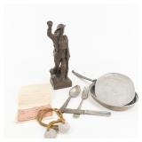 WWI Named Doughboy Meat Can, ID Tags, Statue, Wow!
