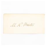 19th C Morrison R. Waite Chief Justice Autograph
