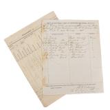 CW Clothing Invoice & Morning Report 56NY, 9th IA
