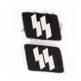 WWII German Waffen-SS Officer style Collar Tabs