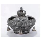 A SILVER TORAH CROWN. Hungarian, 20th century.