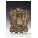 A LARGE SILVER TORAH SHIELD. Poland, 19th century