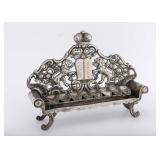 A SOFA SHAPED SILVER HANUKKAH LAMP. Vienna, Austria, 1842.