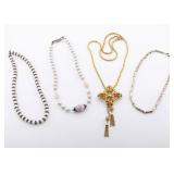 A GROUP OF SILVER, GOLD FILLED AND OTHER JEWELRY
