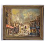 JUINJI YAMASHITA (Nagasaki, 1940 - ). Oil on canvas. Paris street scene.
