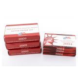 A GROUP OF UNITED STATES MINT SILVER PROOF SETS