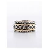A 14K AND STERLING SILVER RING. Israel, modern