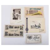 A GROUP OF FIVE EARLY ISRAEL NEW YEARS CARDS.