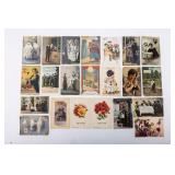 A COLLECTION OF 22 JEWISH NEW YEARS CARDS. Germany and others, c. 1900