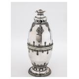 A LARGE STERLING SILVER ETROG CONTAINER. Israel, last half 20th century.