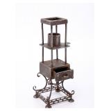 AN EARLY METAL HAVDALAH COMPENDIUM. Probably Germany, 19TH century. With a removable drawer and slidi