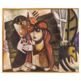 LEO ROTH (israeli 1914 - 2002). Oil on canvas. 39.5' x 32'