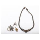 A GROUP OF STERLING SILVER ISRAELI JEWELRY.