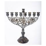 A STERLING SILVER HANUKKAH MENORAH. Israel, c. 2000