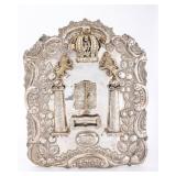 A LARGE STERLING SILVER TORAH SHIELD. American, 1913