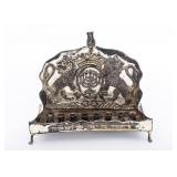 AN ANTIQUE STERLING SILVER HANUKKAH LAMP- MENORAH, NEW YORK, C. 1920