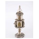 A STERLING SILVER SPICE CONTAINER BY BENZION