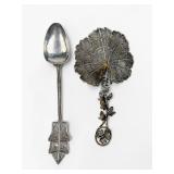 (2) Handmade European Silver Filigree Spoons