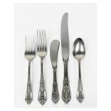 (42pc) Wallace 'Rose Point' Sterling Flatware Set