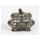 .800 Silver Art Nouveau Floral Box