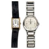 (2) Baume & Mercier 'Ilea' Stainless & 14K Gold Ladies Watches