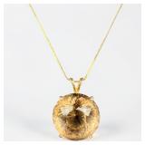 14K Yellow Gold & Citrine Necklace