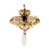 10K Yellow Gold & Pearl Pendant