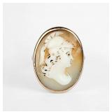 18K Yellow Gold Cameo Ladies Ring