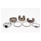 Group of (7) Sterling Bracelets