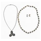 (3) Norwegian Sterling Jewelry Pieces