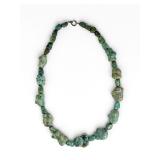 Turquoise Necklace W/ Sterling Clasp