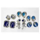 Group of Sterling & Lapis Lazuli Jewelry