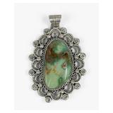 Lloyd Nelson Sterling Silver & Turquoise Pendant