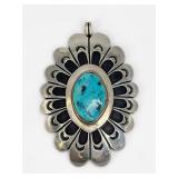 Tommy Singer Sterling Silver & Turquoise Pendant